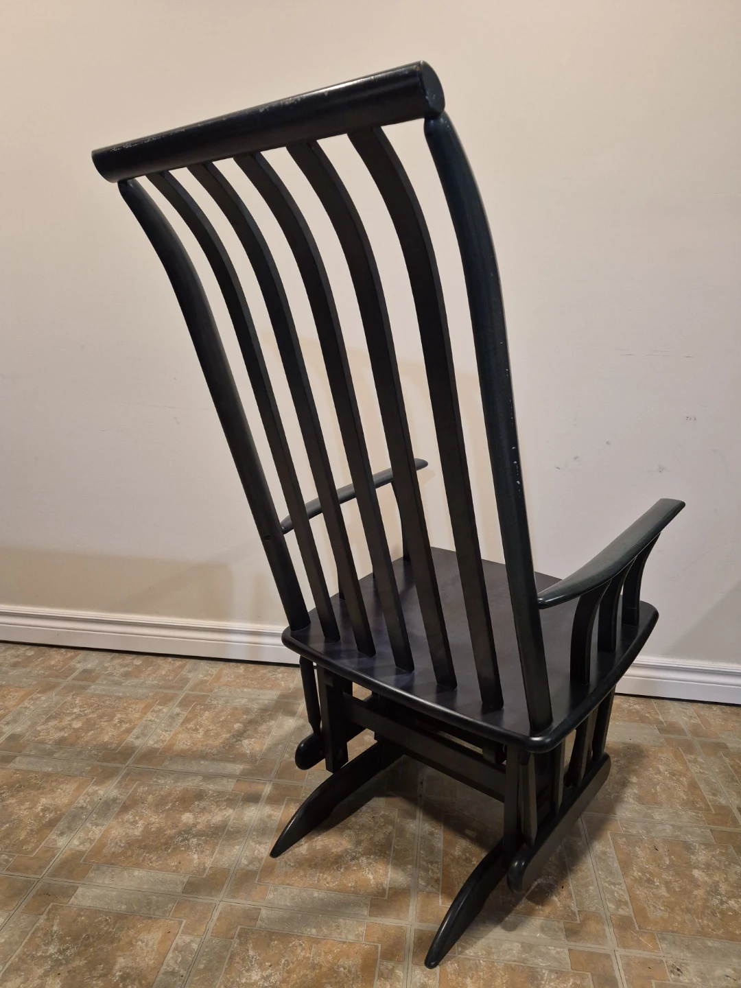 Dark Blue Glider Rocker Chair with Cushions - photo 3