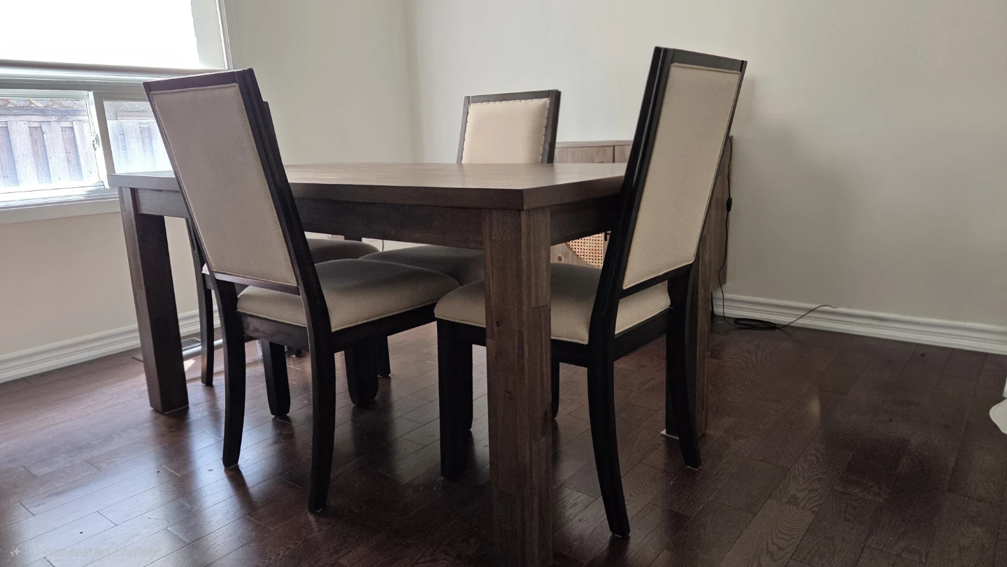 Dining Table and 6 Chairs Set
