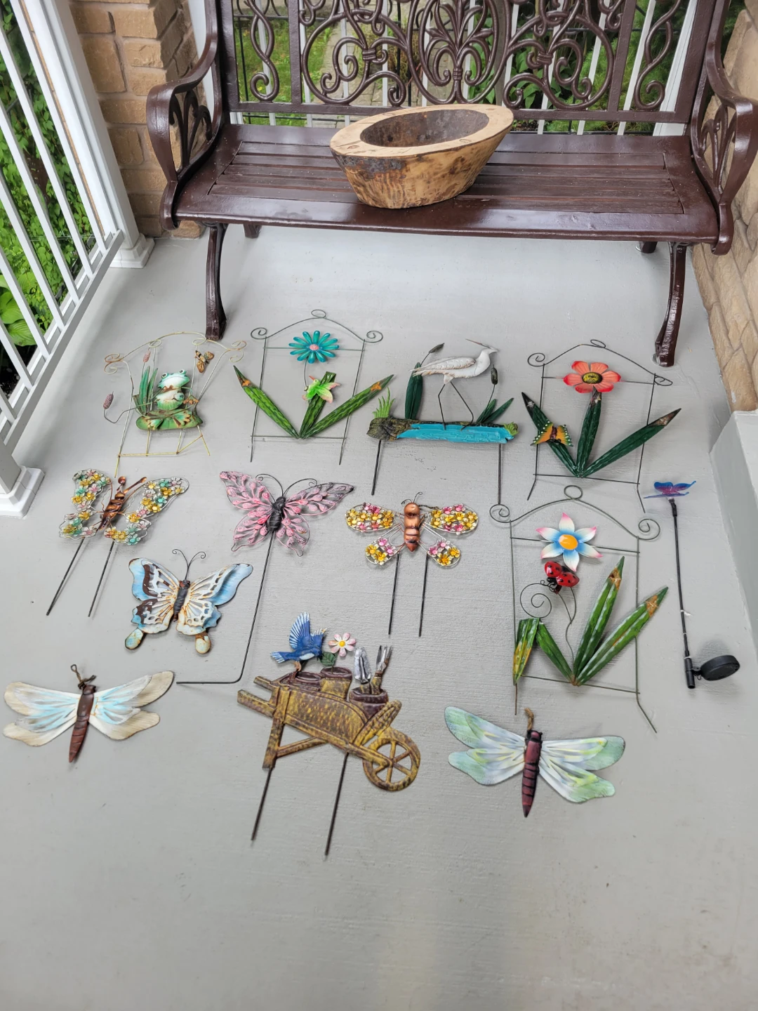 Garden Stake Ornaments (Butterflies, Frogs, Flowers, Birds)