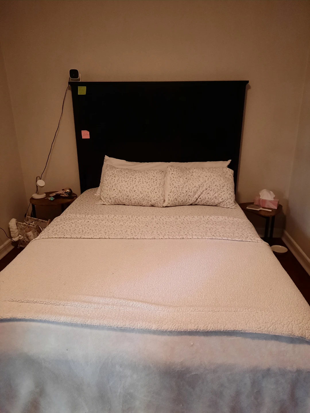 Queen size ikea bed frame, memory foam mattress with protector - photo 3