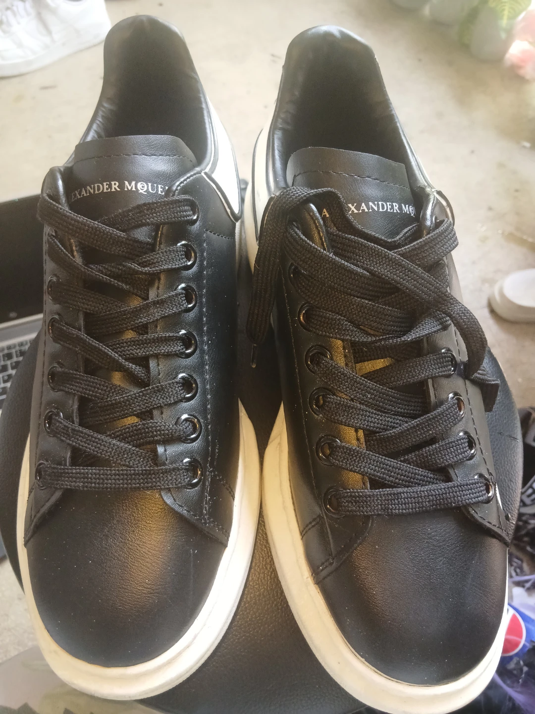 Alexander McQueen Black Leather Sneakers - photo 3