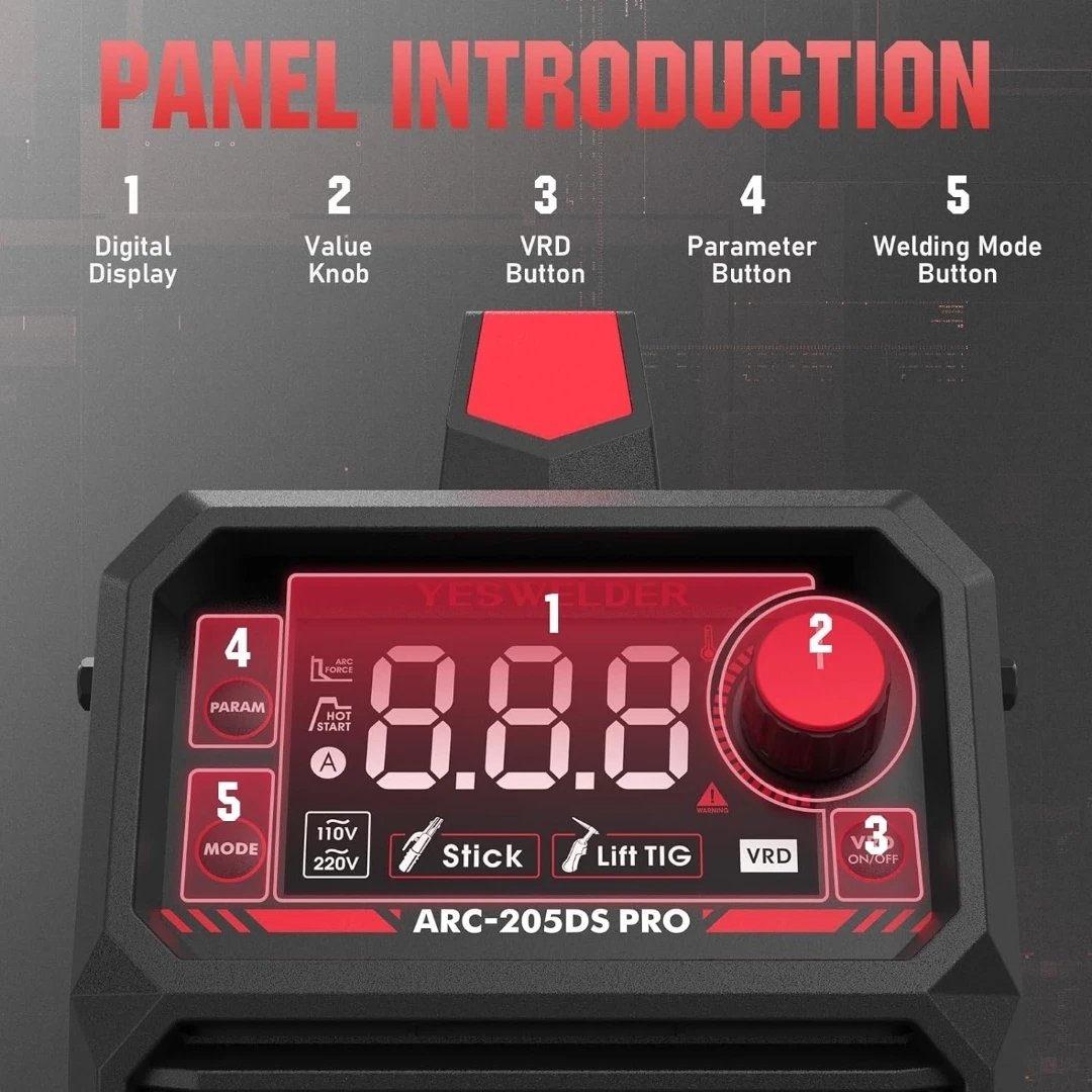 YESWELDER Stick Welder Large LED Display 205Amp Digital Inverter - photo 5