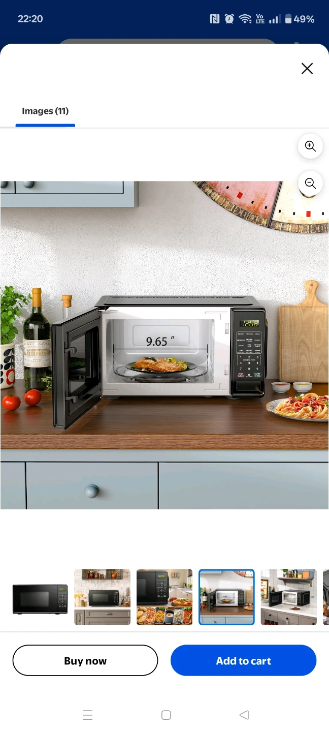 Mainstays 0.7 Cu Ft Countertop Microwave Oven, 700 Watts, Black - photo 3