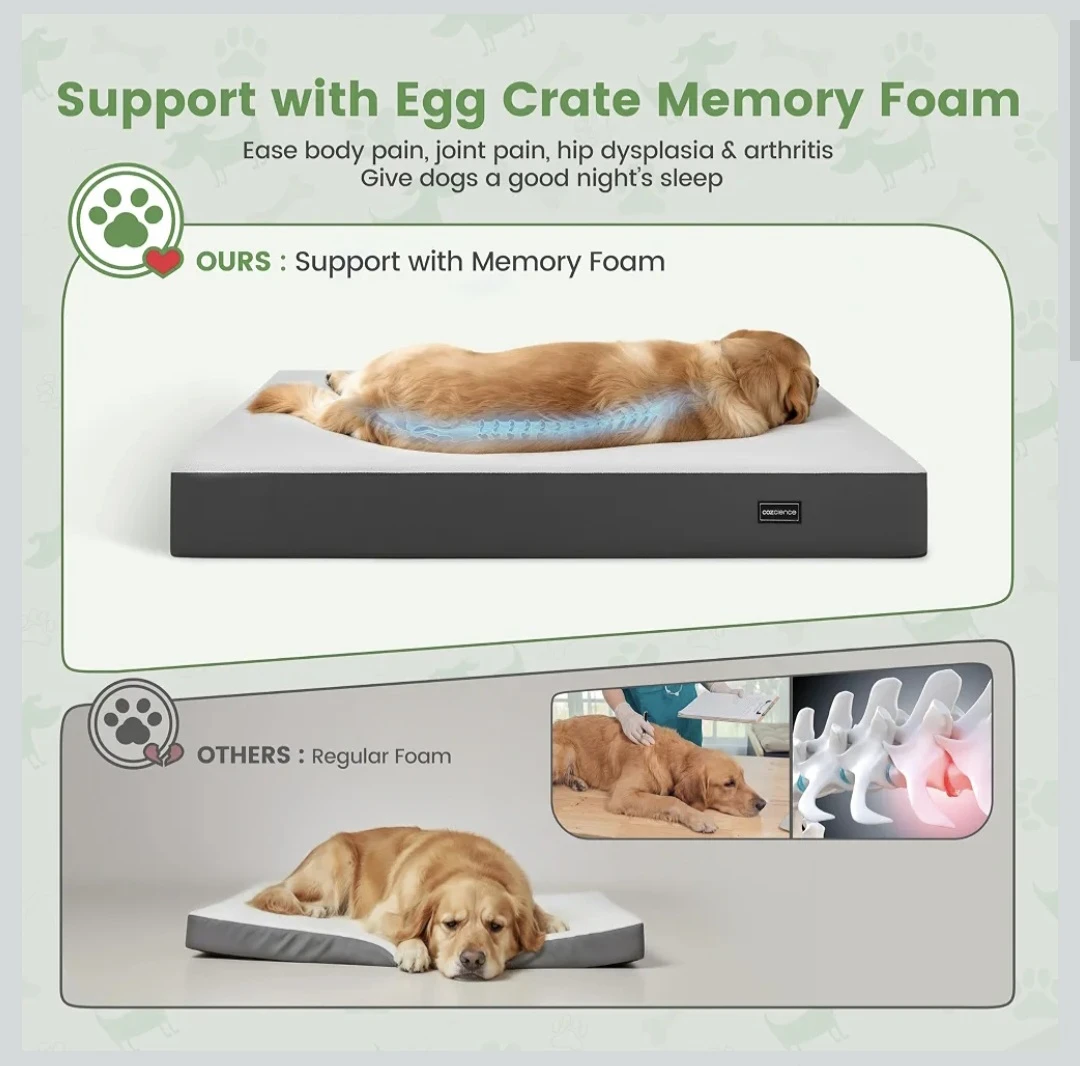 2XL Dog Bed with Egg Crate Memory Foam - photo 2