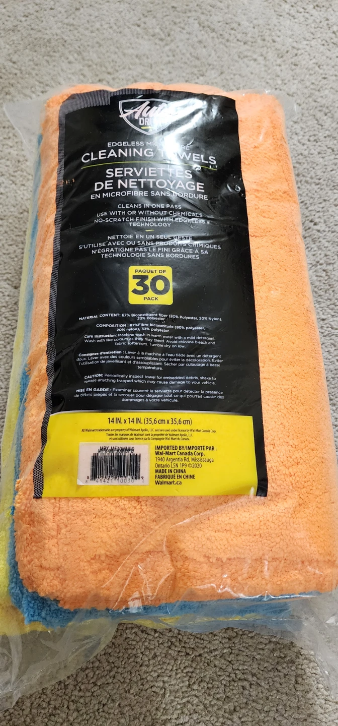 Auto Drive Edgeless Microfiber Cleaning Towels (30 Pack)