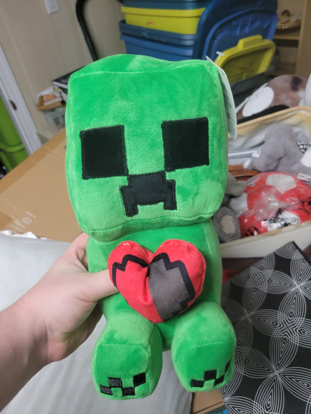 Minecraft Creeper Plush Toy with Heart - photo 3