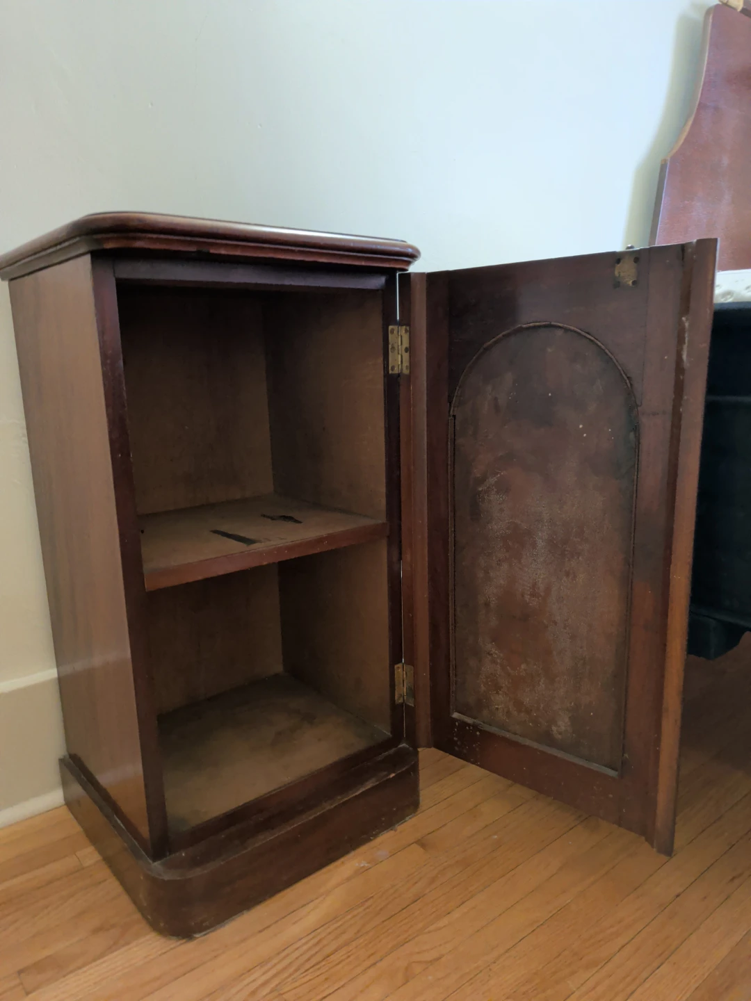 Vintage Wooden Side Table Cabinet - photo 2
