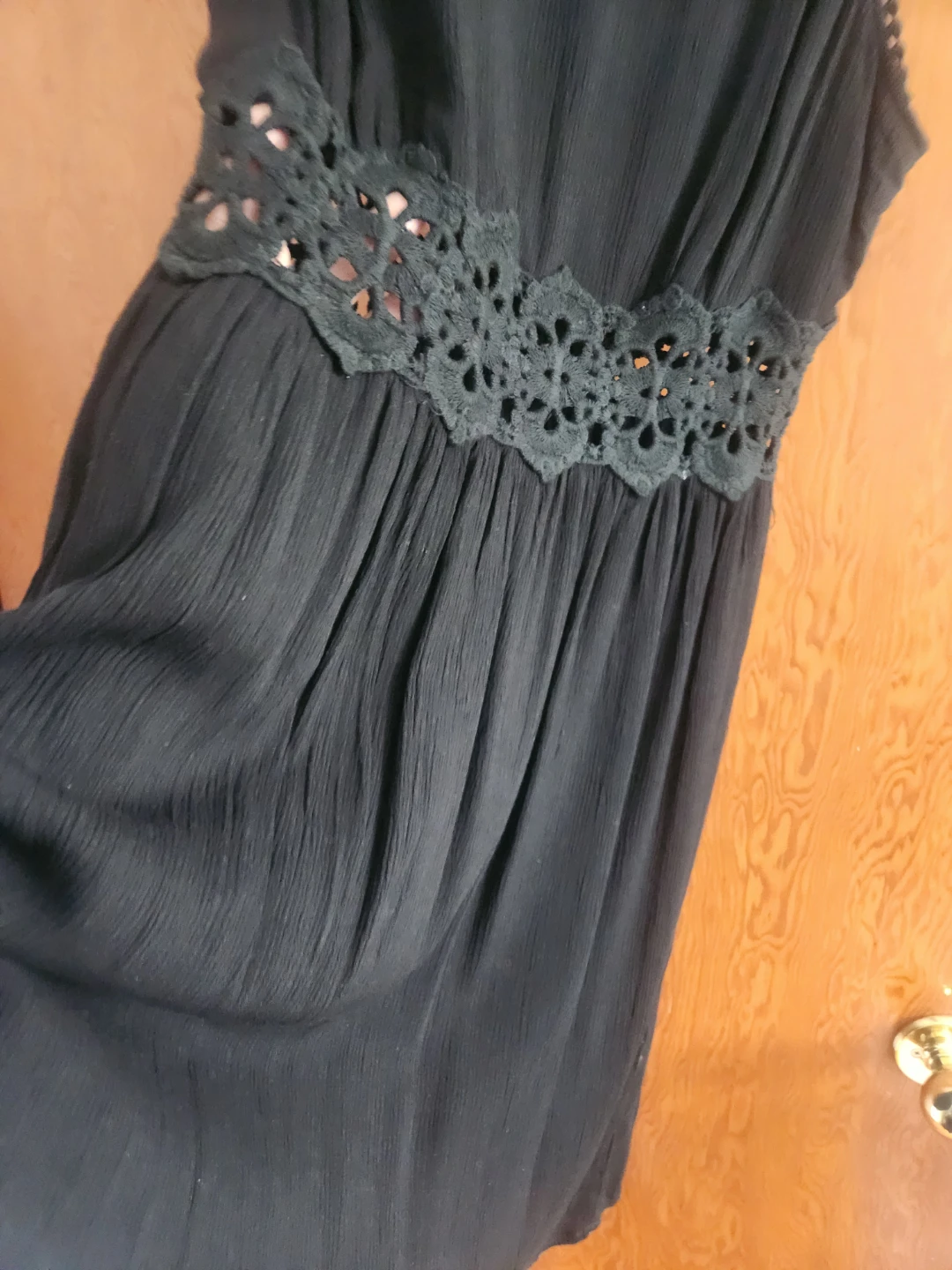 Classy Black Crochet Waist Dress - photo 3