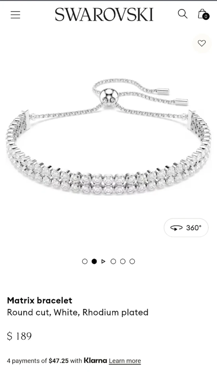 BRAND NEW: Swarovski Matrix Tennis Bracelet, Originally $189+