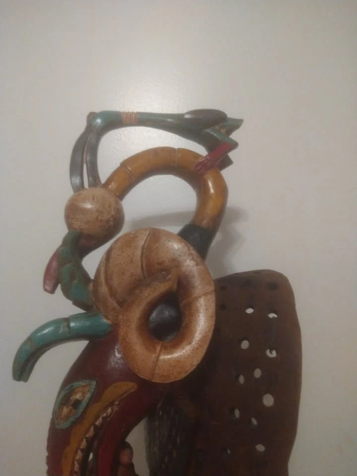 Hand Carved  African Ram Wooden Mask - photo 2