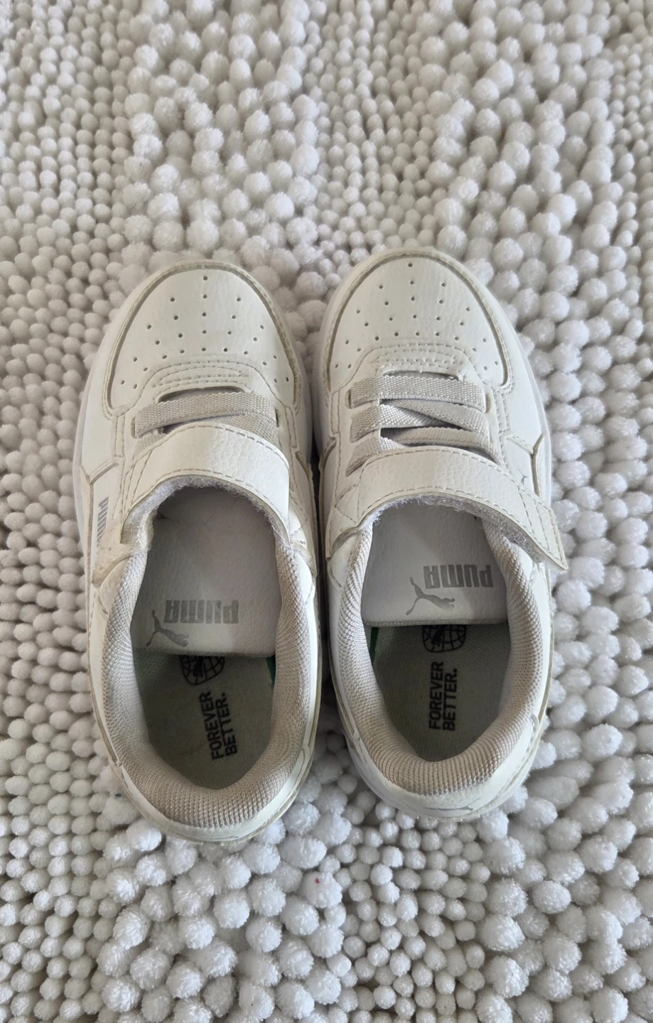 Puma White Velcro Sneakers