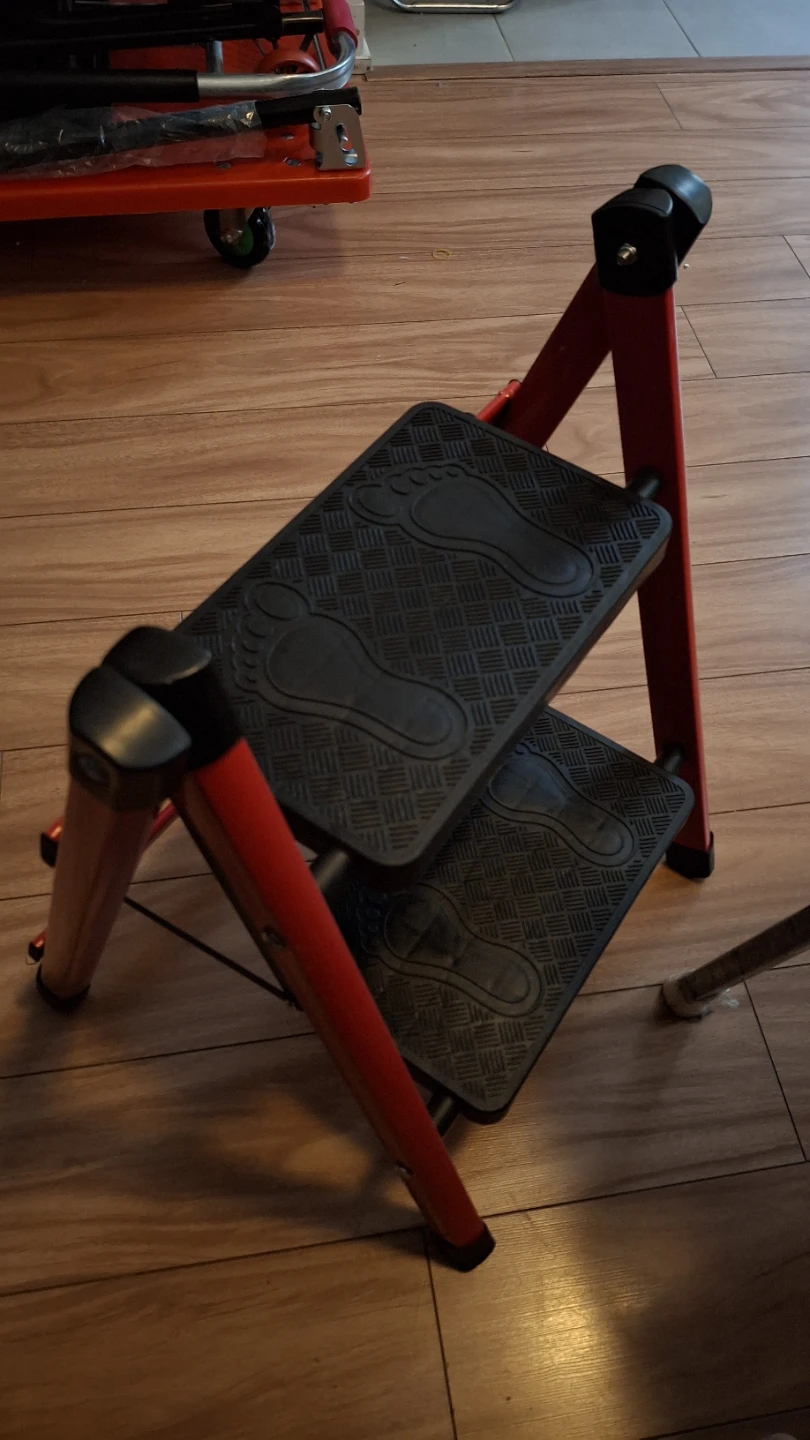 Red 2-Step Folding Step Stool Ladder - photo 2