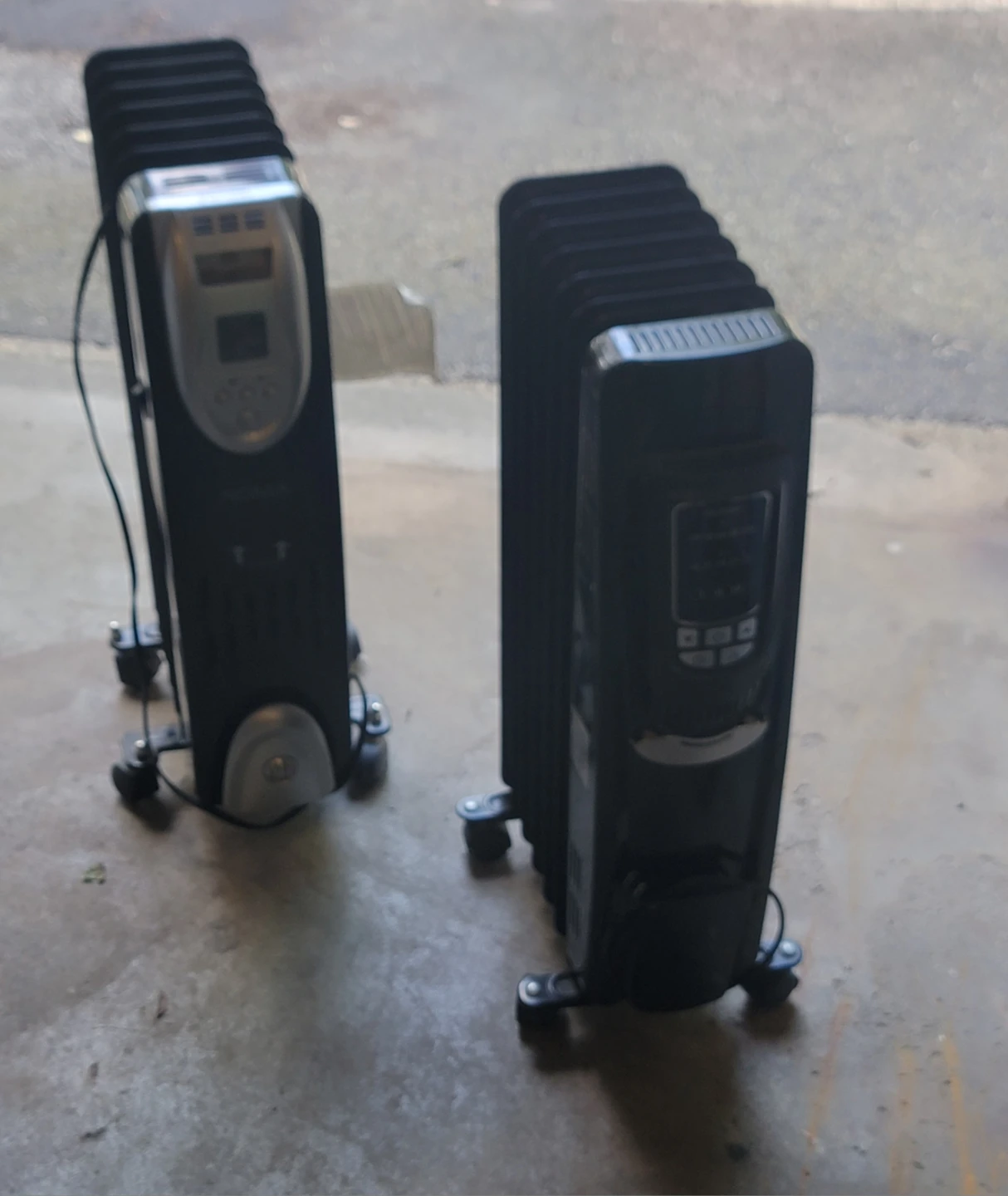 2 Oil-Filled Electric Heaters
