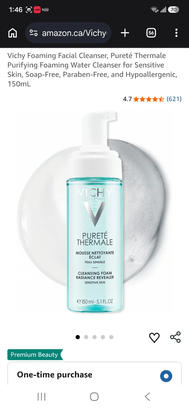 Vichy Pureté Thermale Foaming Facial Cleanser 150mL