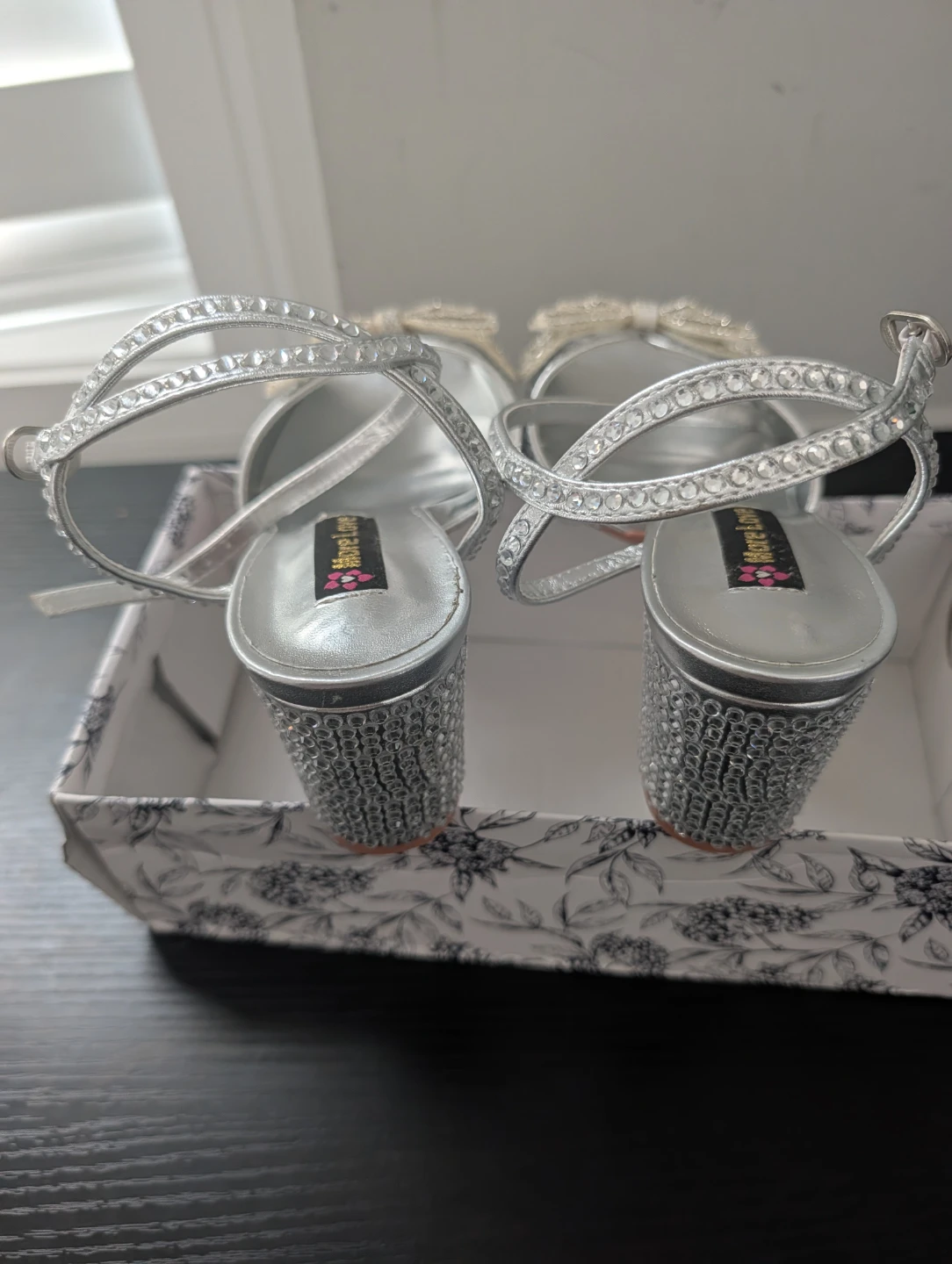 More Love Silver Embellished Bow Heels - photo 4