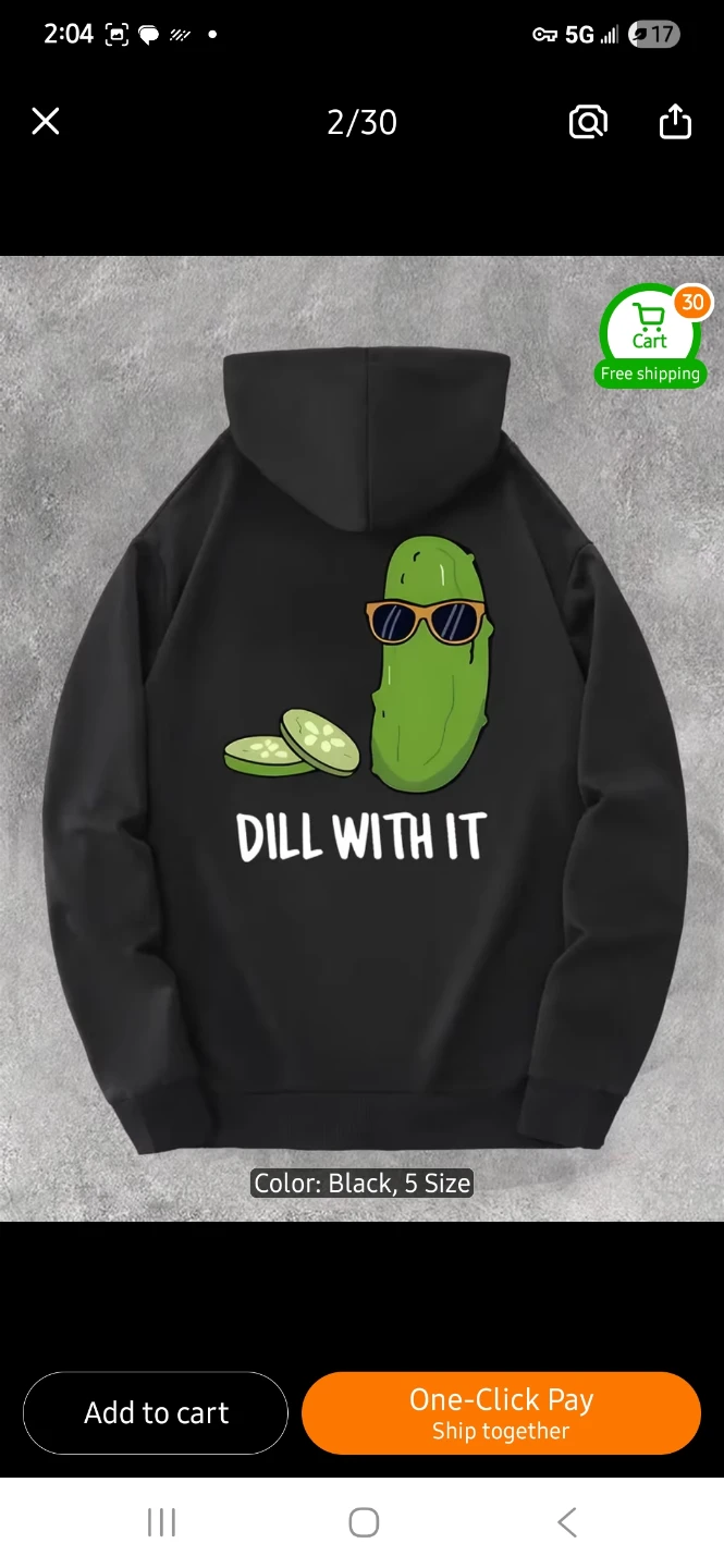 NEW "Dill With It" Pickle Hoodie 💚 - photo 2