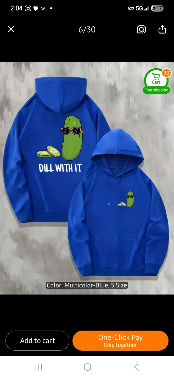 NEW "Dill With It" Pickle Hoodie 💚 - photo 3