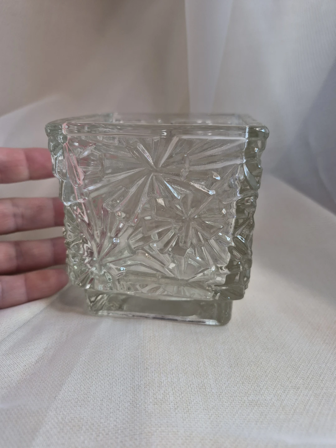 Vintage Avon 3 3/4" x 3 1/2"  Square Footed Tea Light... - photo 5