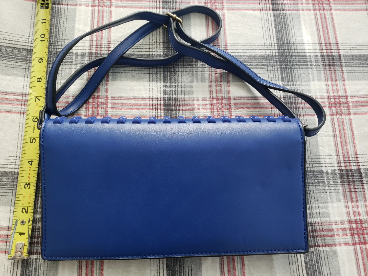 Slimfit Italy Blue studded clutch purse with shoulder strap - photo 2