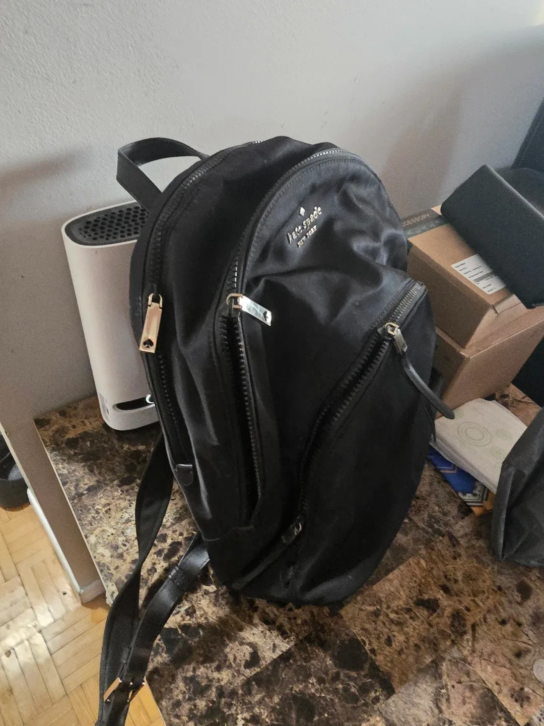 Kate Spade Black Nylon Backpack 3 compartment - photo 4