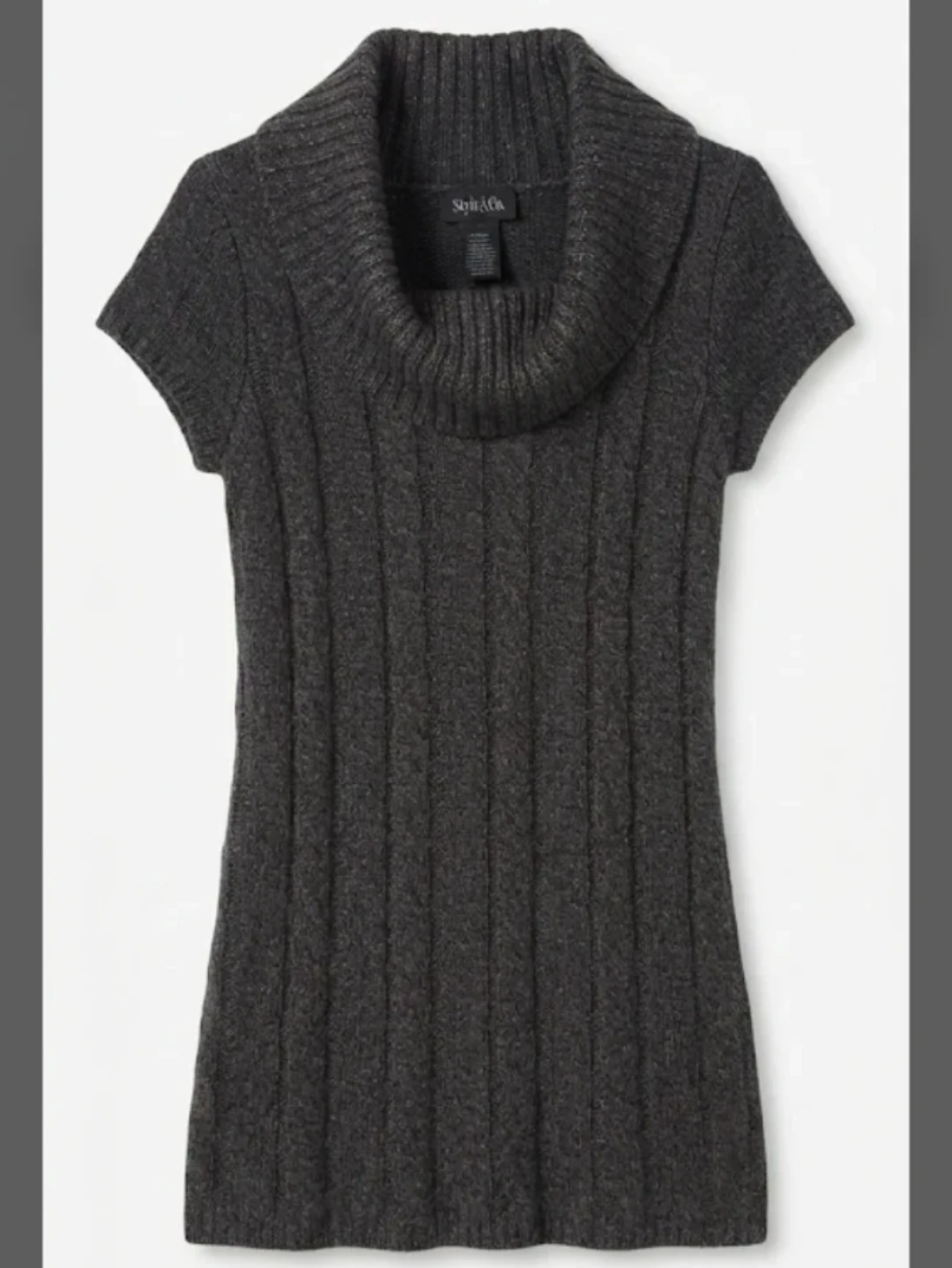 Style & Co Short Sleeve Cowl Neck Sweater