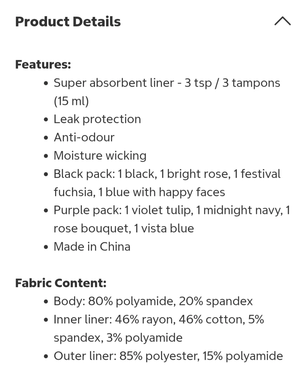 New package of 4 the natural leak proof underwear, size Large. - photo 3