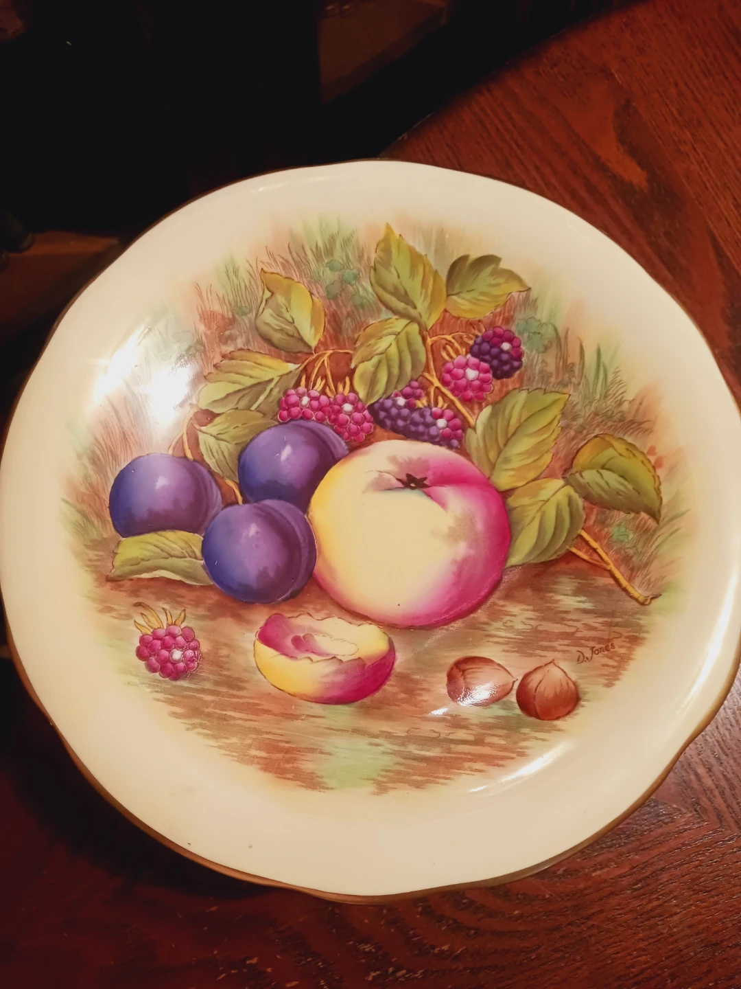 Aynsley Orchard Fruit Bone China Pedestal Plate - photo 3