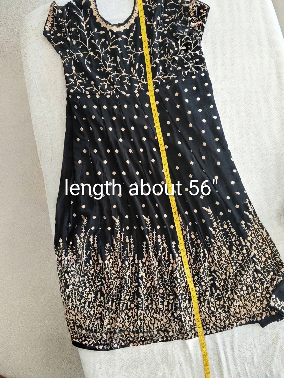 Black Embroidered Gown , never worn