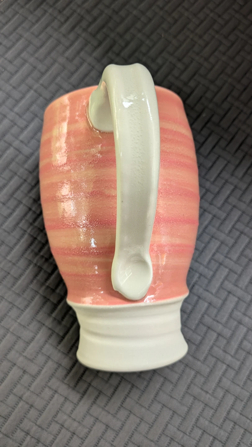 Handmade Ceramic Mug - Pink Swirl Design - photo 4