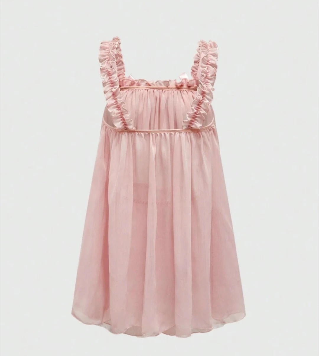 Pink Sheer Babydoll set - photo 2