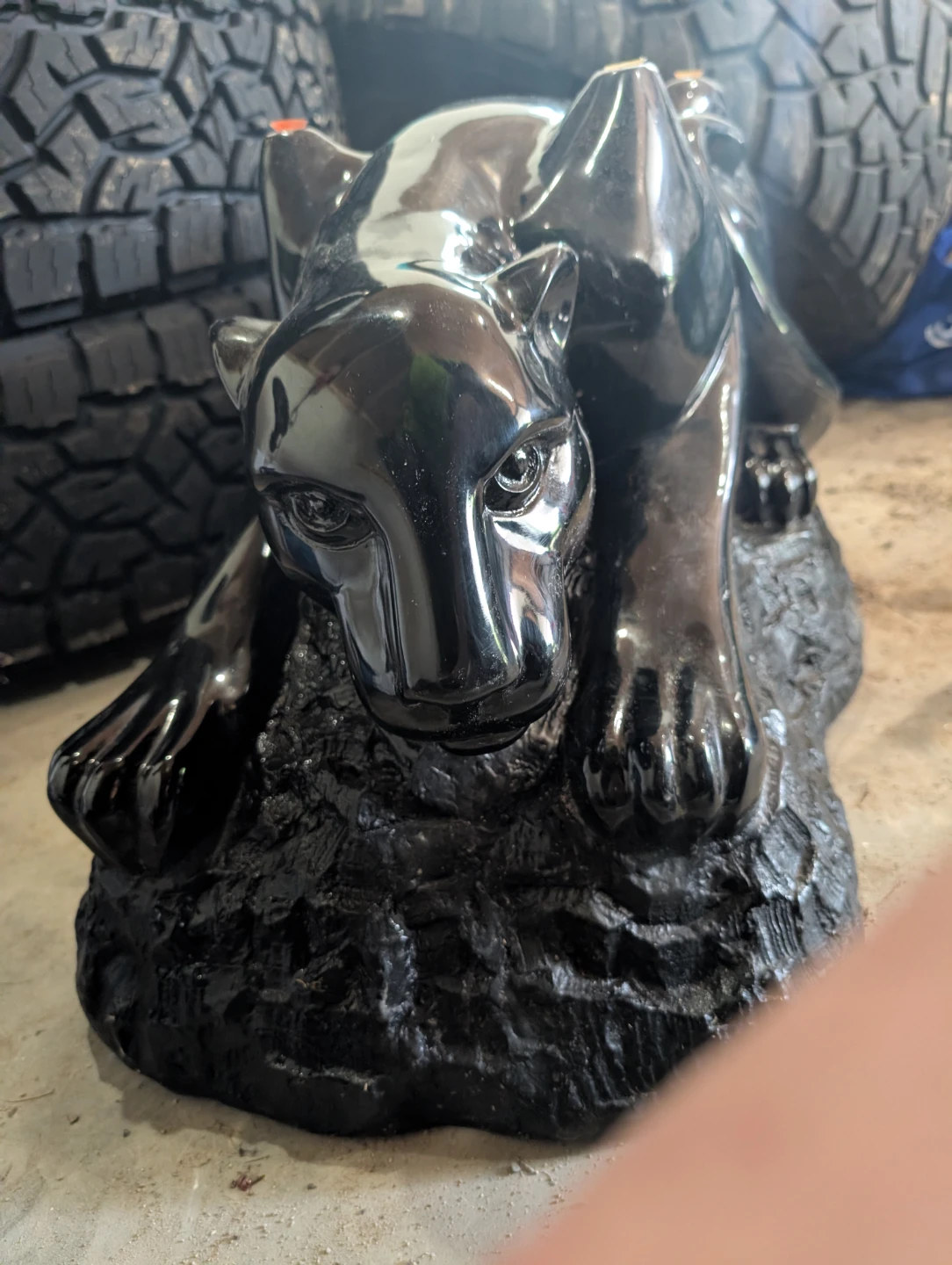 Vintage 1970s Hollywood Regency Black Panther Coffee Table - photo 3
