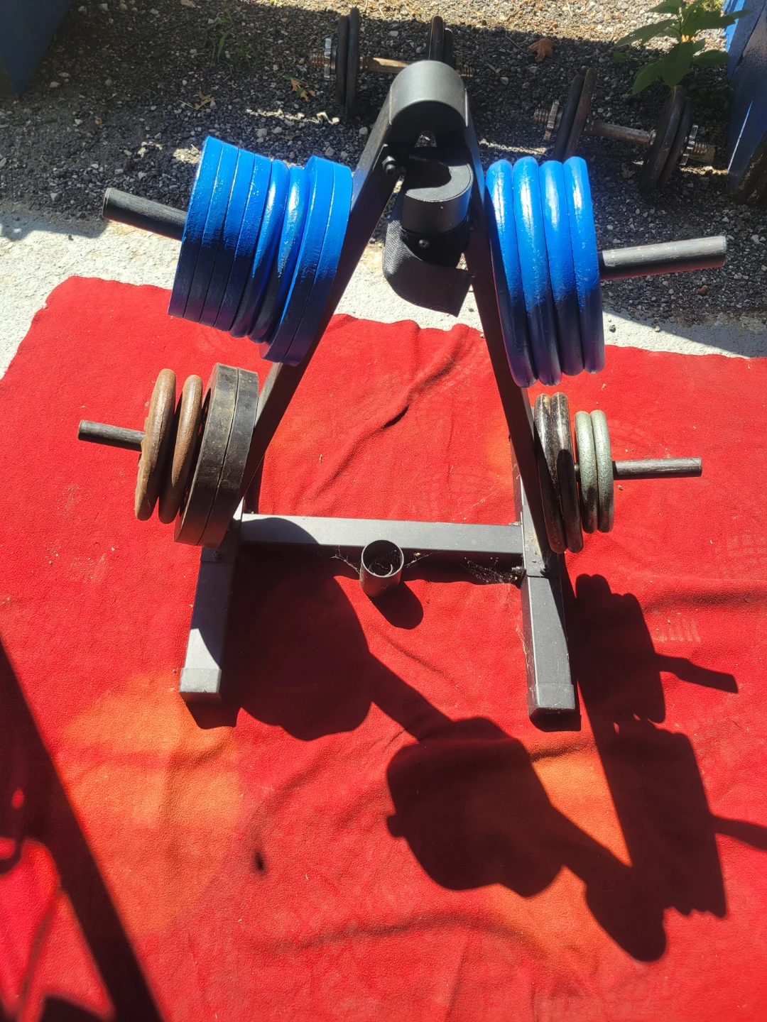 1"HOLE RACK AND PLATES 132LBs TOTAL - photo 2