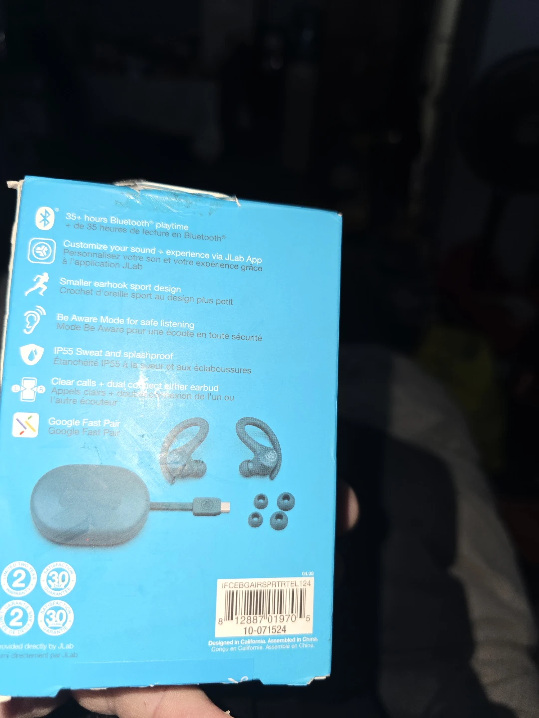 JLab Go Air Sport True Wireless Earbuds Teal