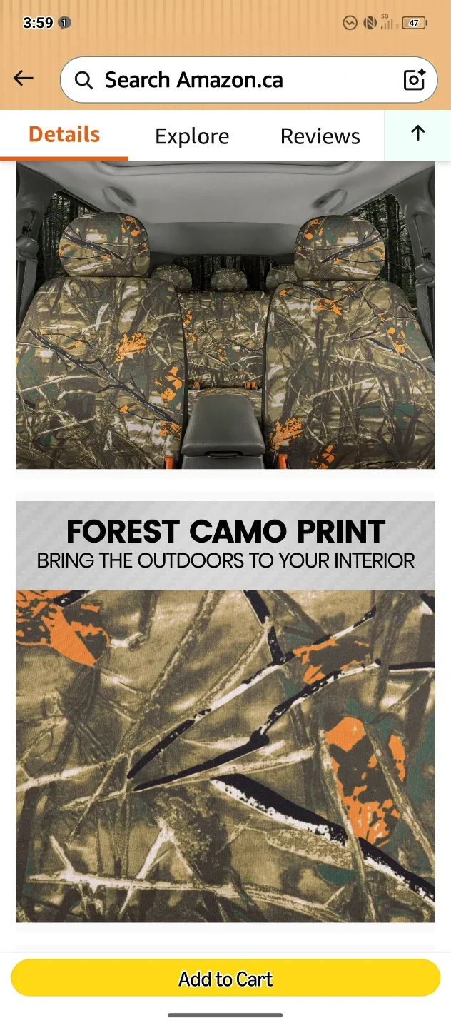 BDK Auto SC-5712 Camo Seat Cover Set - photo 4