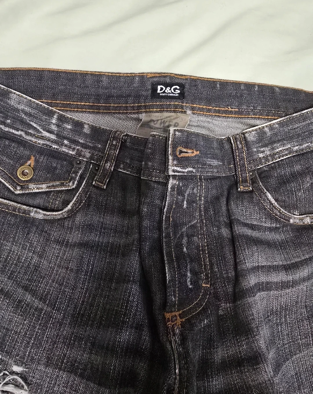 D&G Jeans - Distressed Wash with White Stitching - photo 3