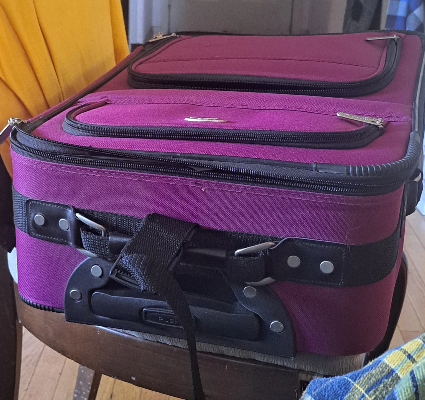 Purple Rolling Suitcase