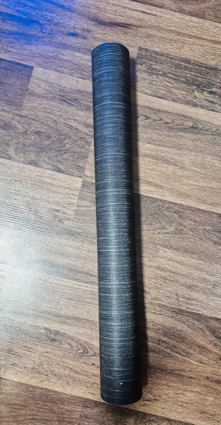 Black Grasscloth Peel & Stick Wallpaper 23.6"x354" - photo 3