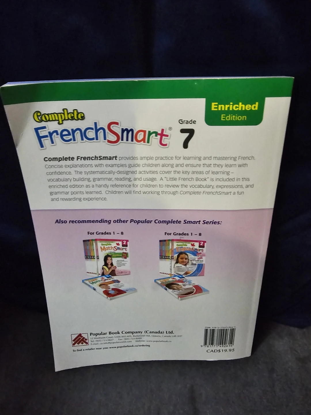 Complete FrenchSmart Grade 7 Enriched Edition Book - photo 3