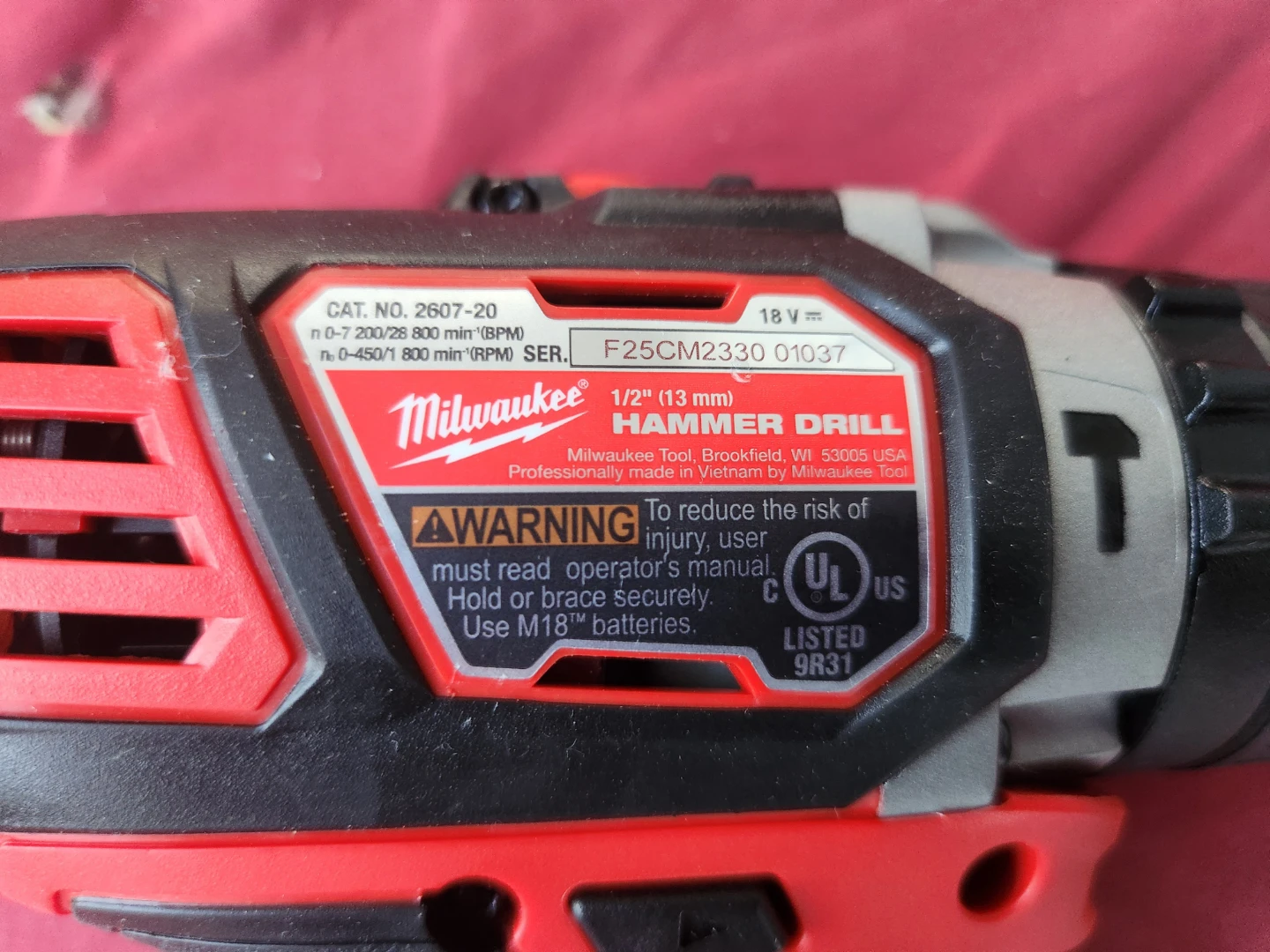 Brand new Milwaukee 18V Cordless Hammer Drill - photo 2