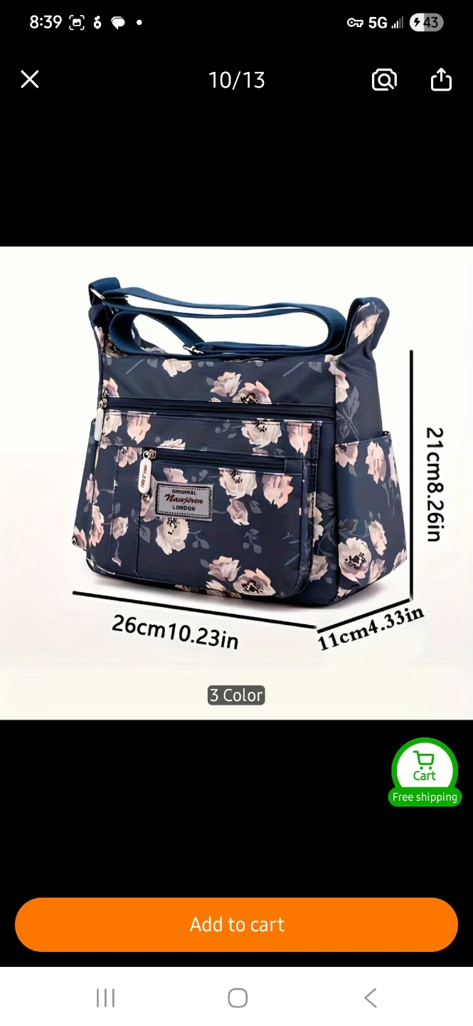 Original Huazhuren London Floral Shoulder Bag - photo 2