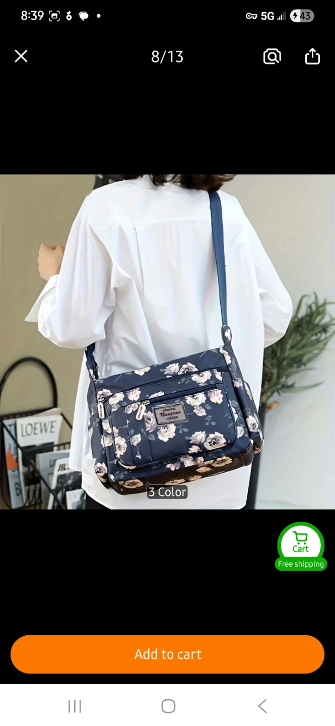 Original Huazhuren London Floral Shoulder Bag - photo 3