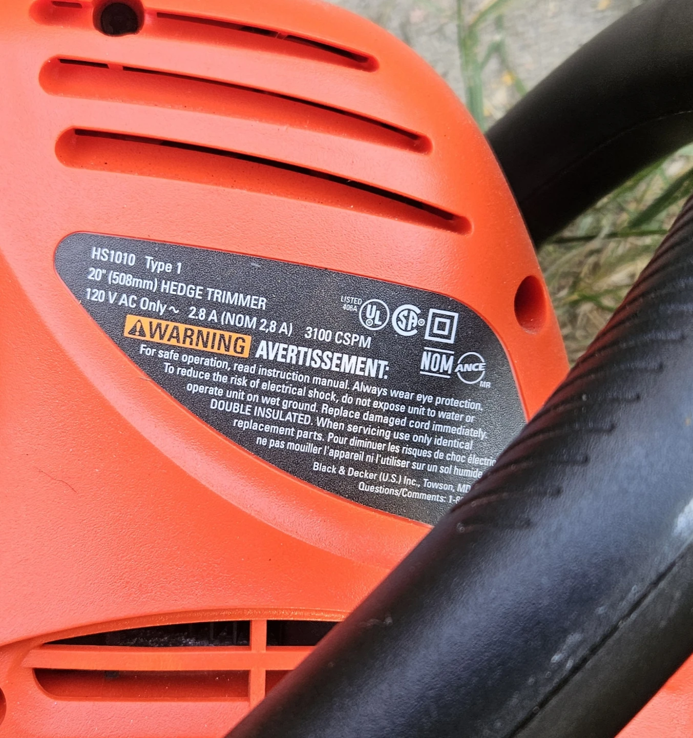 Black+Decker HS1010 Type 1 Hedge Trimmer - photo 2