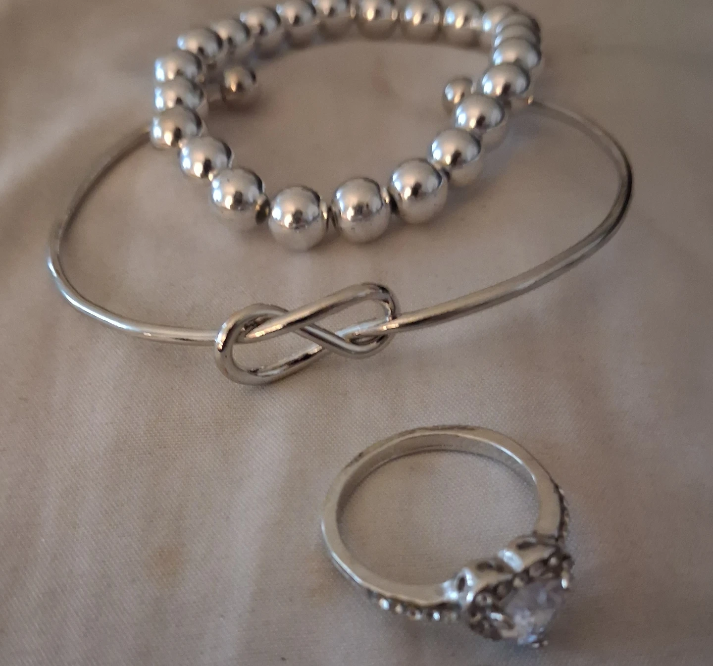 Silver Tone Bracelet and Ring Sets - photo 3