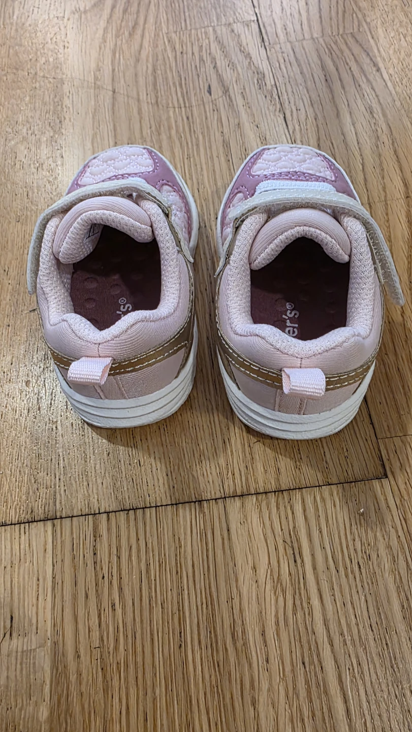 Carter's Baby Girl Pink Sneakers Size 3W - photo 3