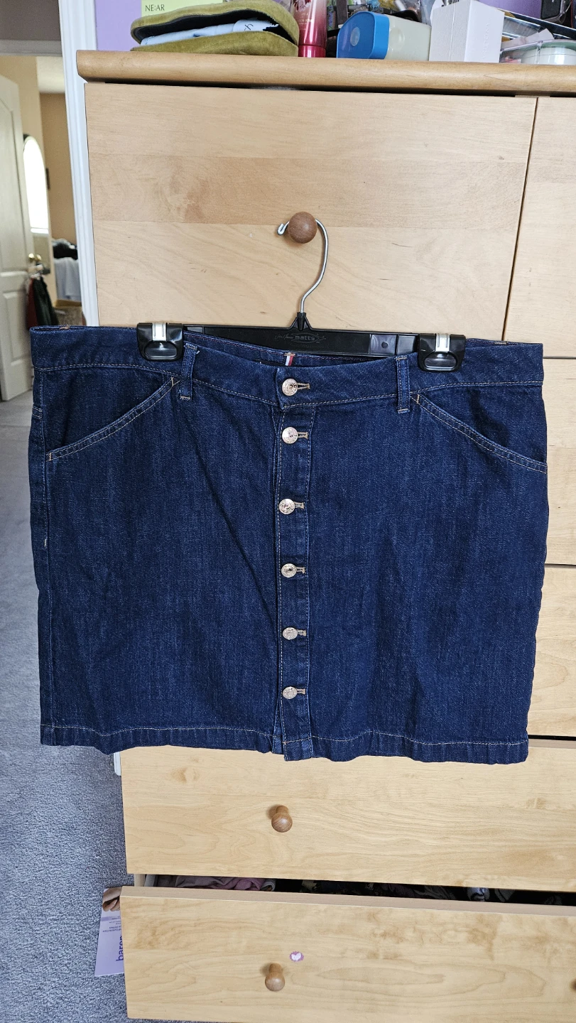 Tommy Hilfiger Denim Button-Front Skirt - photo 2