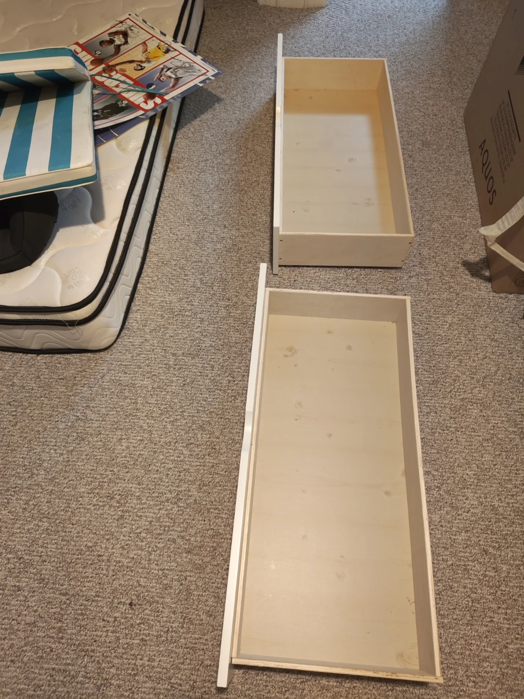 White bed Drawer Unit x2 - photo 3