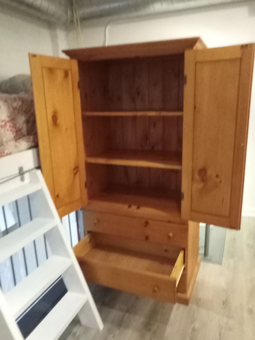 Pine Armoire with Drawers - photo 2