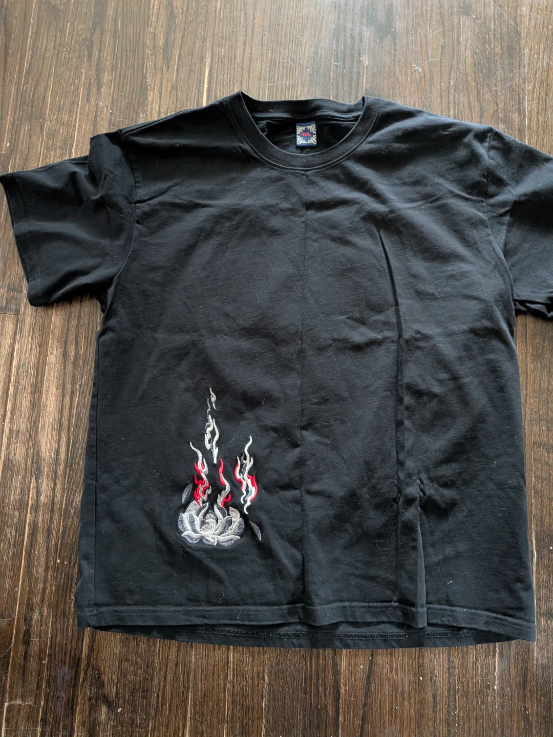 Black Embroidered Phoenix T-Shirt 4XL - photo 4