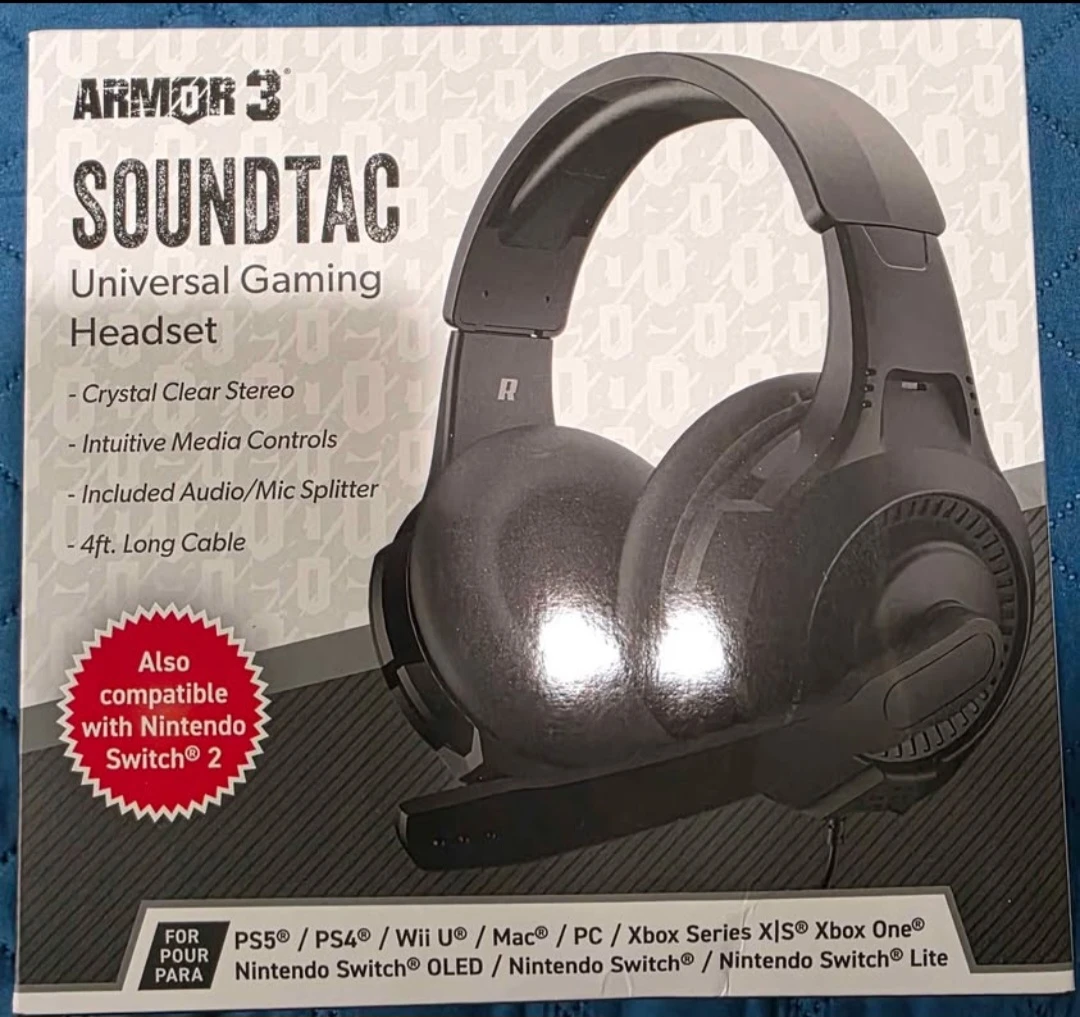 BNIB Armor3 Soundtac Multiplatform Gaming Headset Black