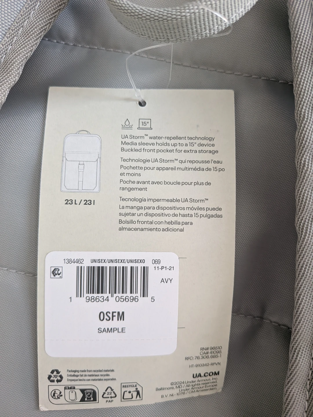 Laptop Backpack Water repellent 23L - photo 2